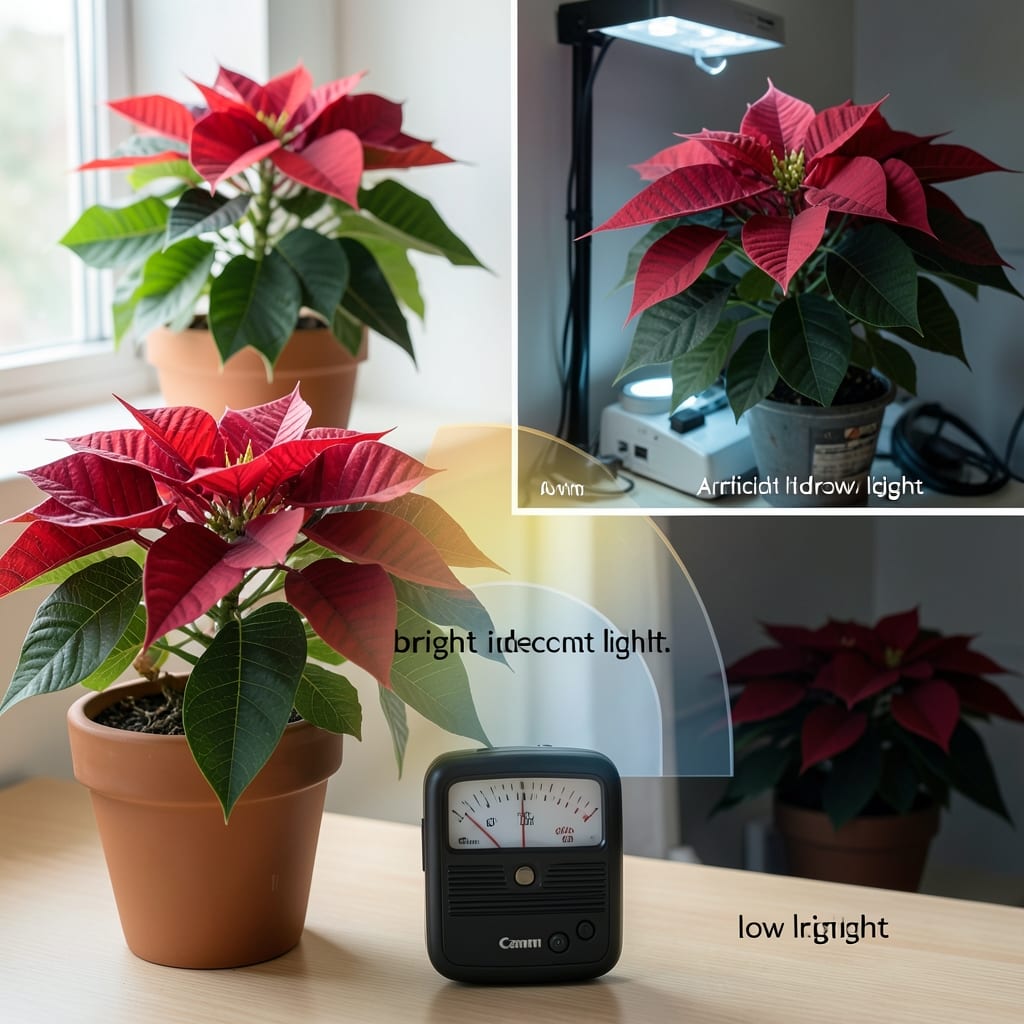 How Much Light Does a Poinsettia Plant Need: Bright Indirect Sunlight Guide for Healthy Blooms
